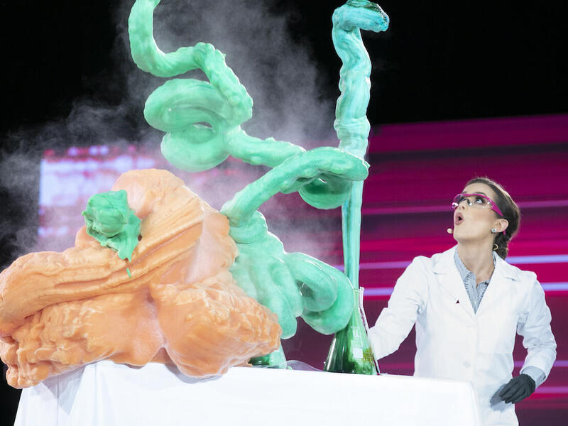 Camille Schrier, competing in the preliminary talent competition at Miss America 2020.