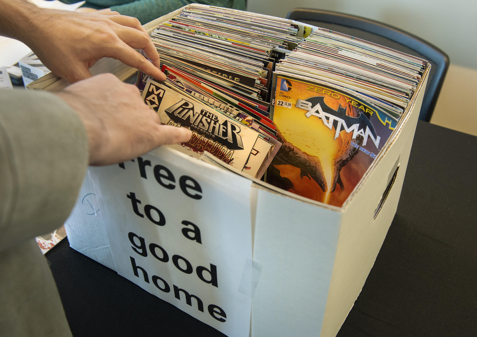 Free comic books at the Richmond Indie Comic Expo. 