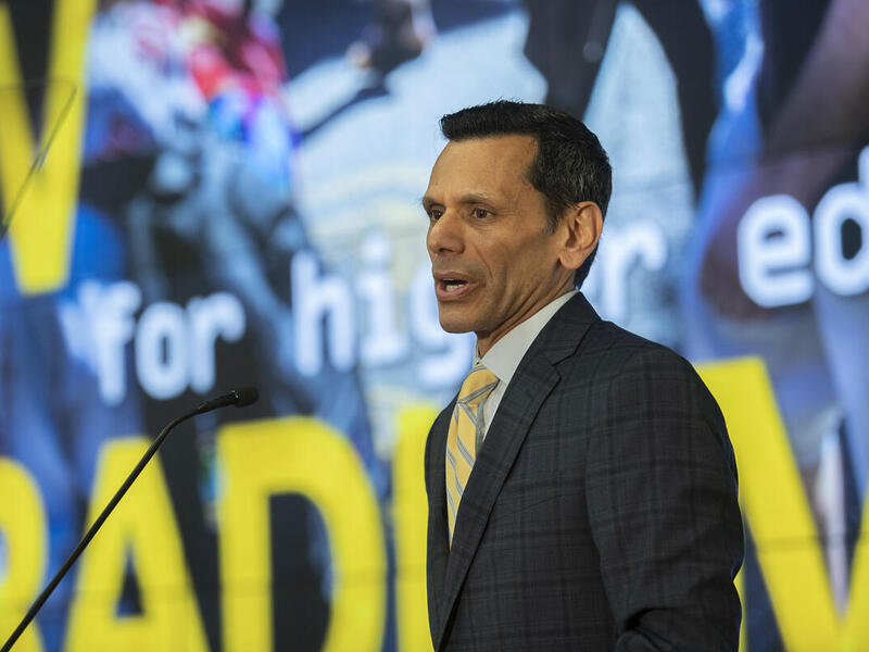 VCU President Michael Rao speaking.