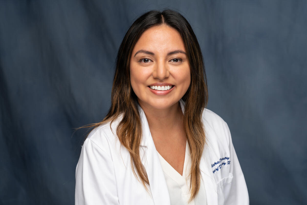 A portrait of a woman from the chest up