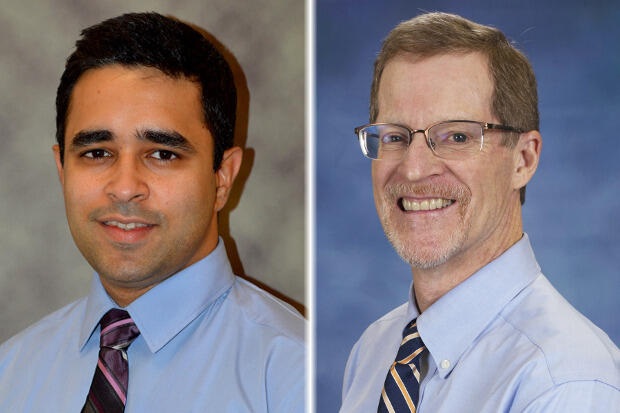 Hrishikesh Kale, at left, and Norman V. Carroll, Ph.D.
