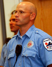  Christopher Aycock, a firefighter with Richmond's Department of Fire and Emergency Services, was one of the many individuals who contributed his rescue efforts during the fire.

Photos by Allen Jones, VCU Creative Services