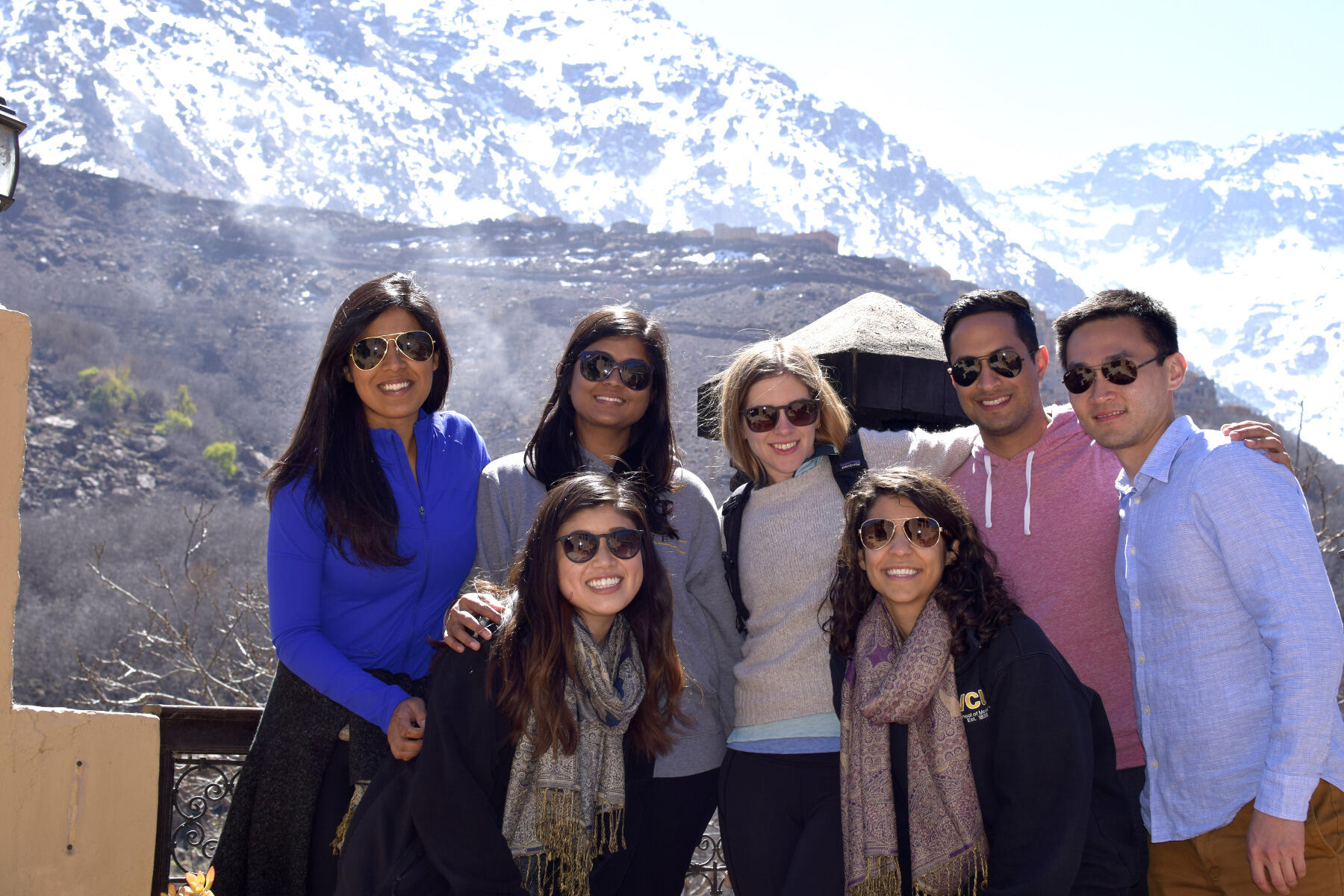 The students on the Cordoba rotation on a trip into the High Atlas Mountains, where they visited some Berber villages.
