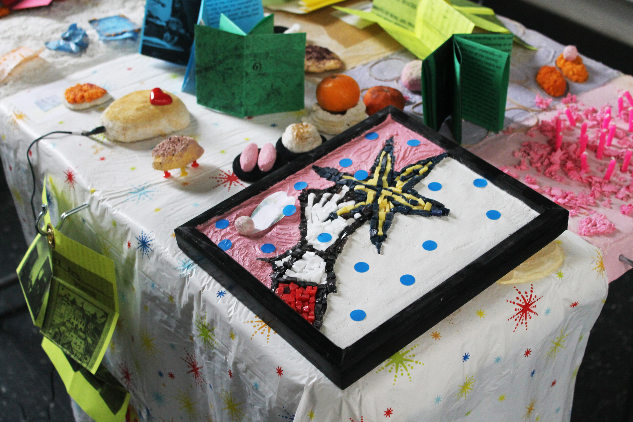 A close-up of objects from Meyers' exhibition. (Photo courtesy of Caroline Meyers)
