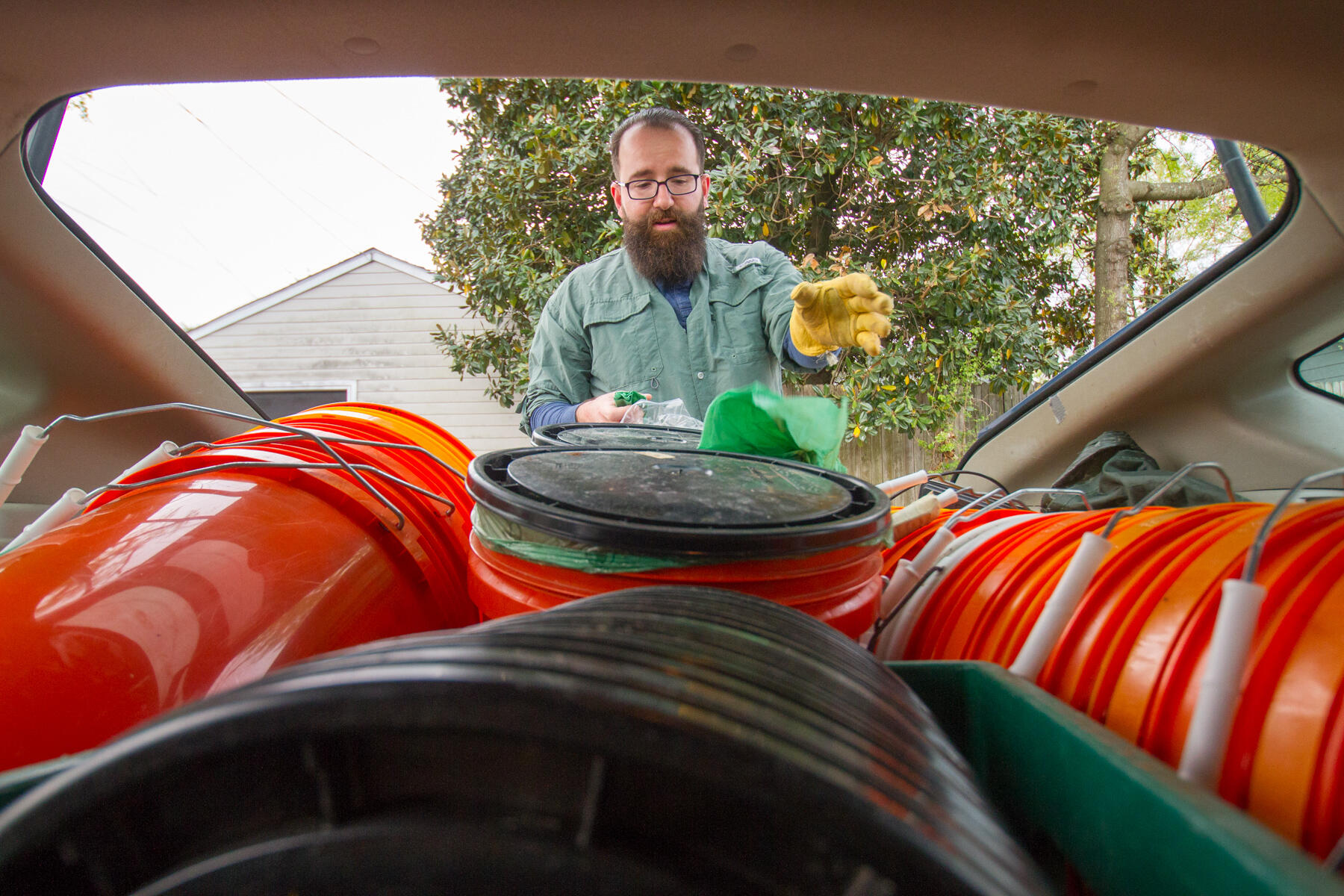 Welsh making a pickup in Richmond's Bellevue neighborhood.