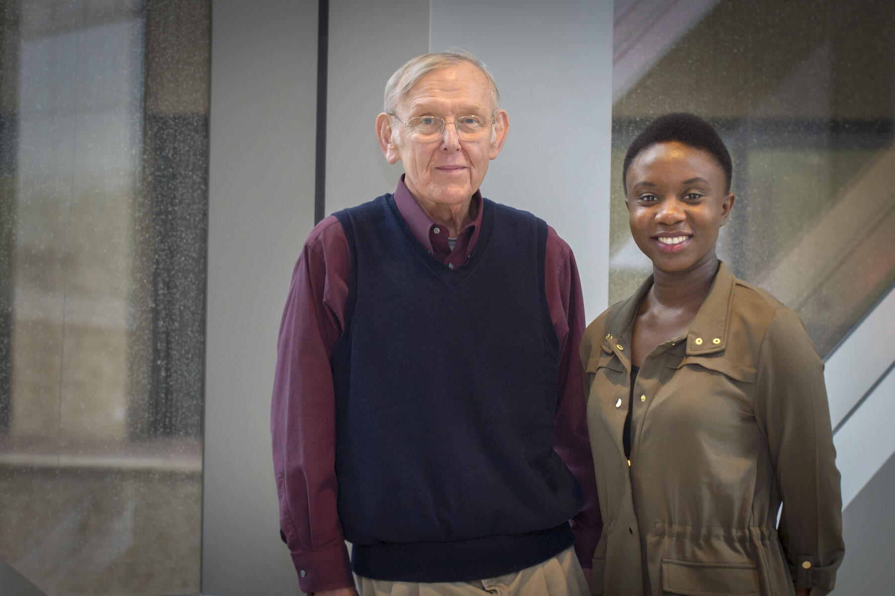 Jan Chlebowski, Ph.D., and Abigail Oyelayo.
