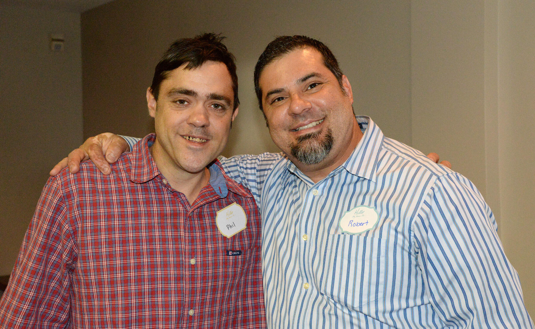 Philip Cook and Robert Vasconcellos both gave testimonials at 'Burn Survivor Sunday' of the care they received as burn survivors at the VCU Health Evans-Haynes Burn Center.
<br>Photos by Leha Byrd, University Public Affairs