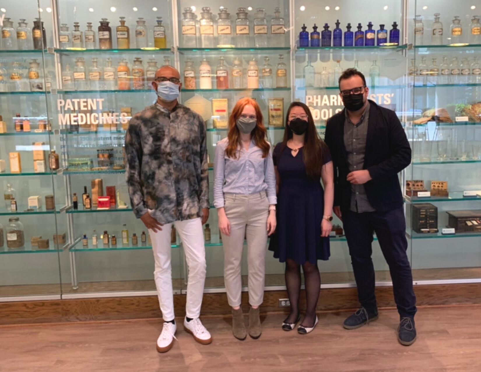 Members of Pharmacists for Digital Health, from left, Singith Nawagamuwage Perera, Briton Vanmaanen, Emily Ko and Amir Behdani.