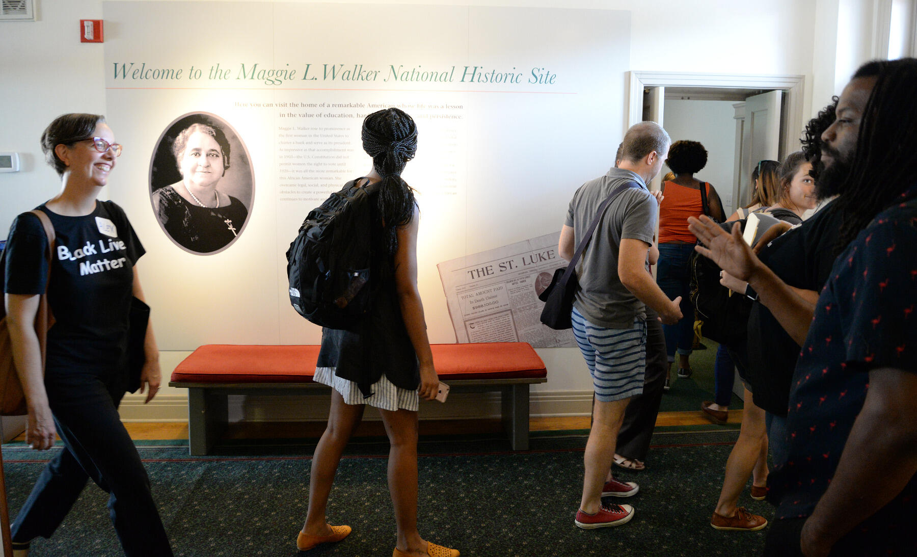 As part of Richmond [Re]Visited 3.0: Housing & Racial (In)Justice, VCU School of Social Work students visited the home of Maggie Walker in Jackson Ward.