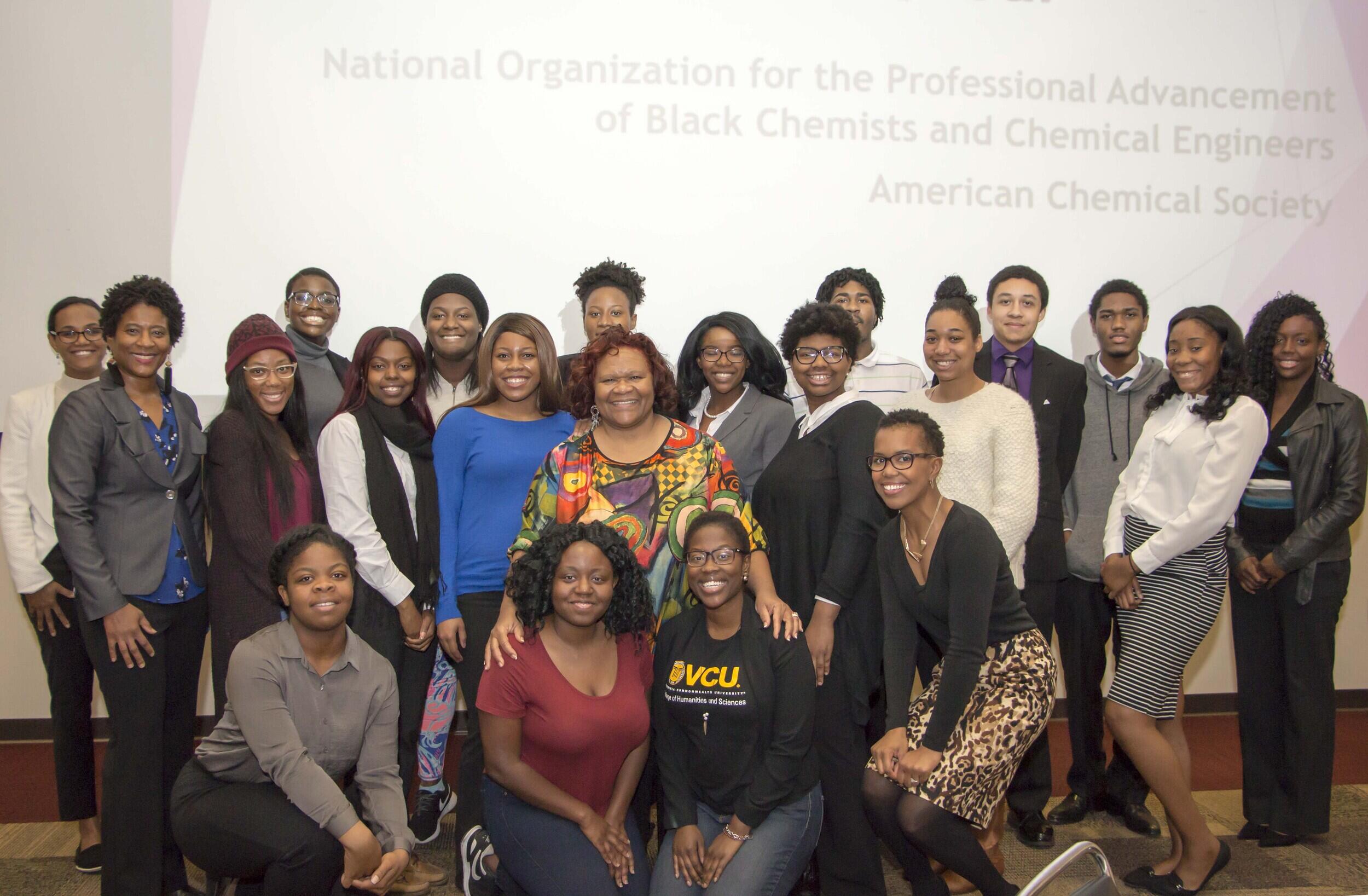 A gathering of students at a conference event.