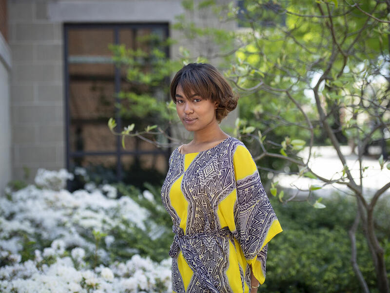  “I think the reason I am interested in the holistic nature of public health is that there are a lot of factors that influence our health as a society that we do not talk about,” Haya Hamid said. (Tom Kojcsich, University Marketing)