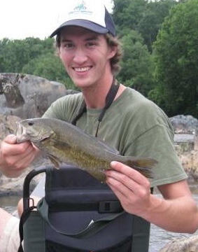 River Studies and Leadership Certificate program student Reid Anderson presented his research, "Spatial and temporal distributions of larval clupeid fishes in a tidal freshwater system," at the River Management Society's 2018 symposium in Vancouver. (Courtesy photo)