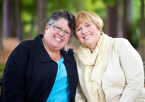 Carol Schall, Ph.D., director of the Virginia Autism Resource Center at Virginia Commonwealth University, (left) and her partner, Mary Townley