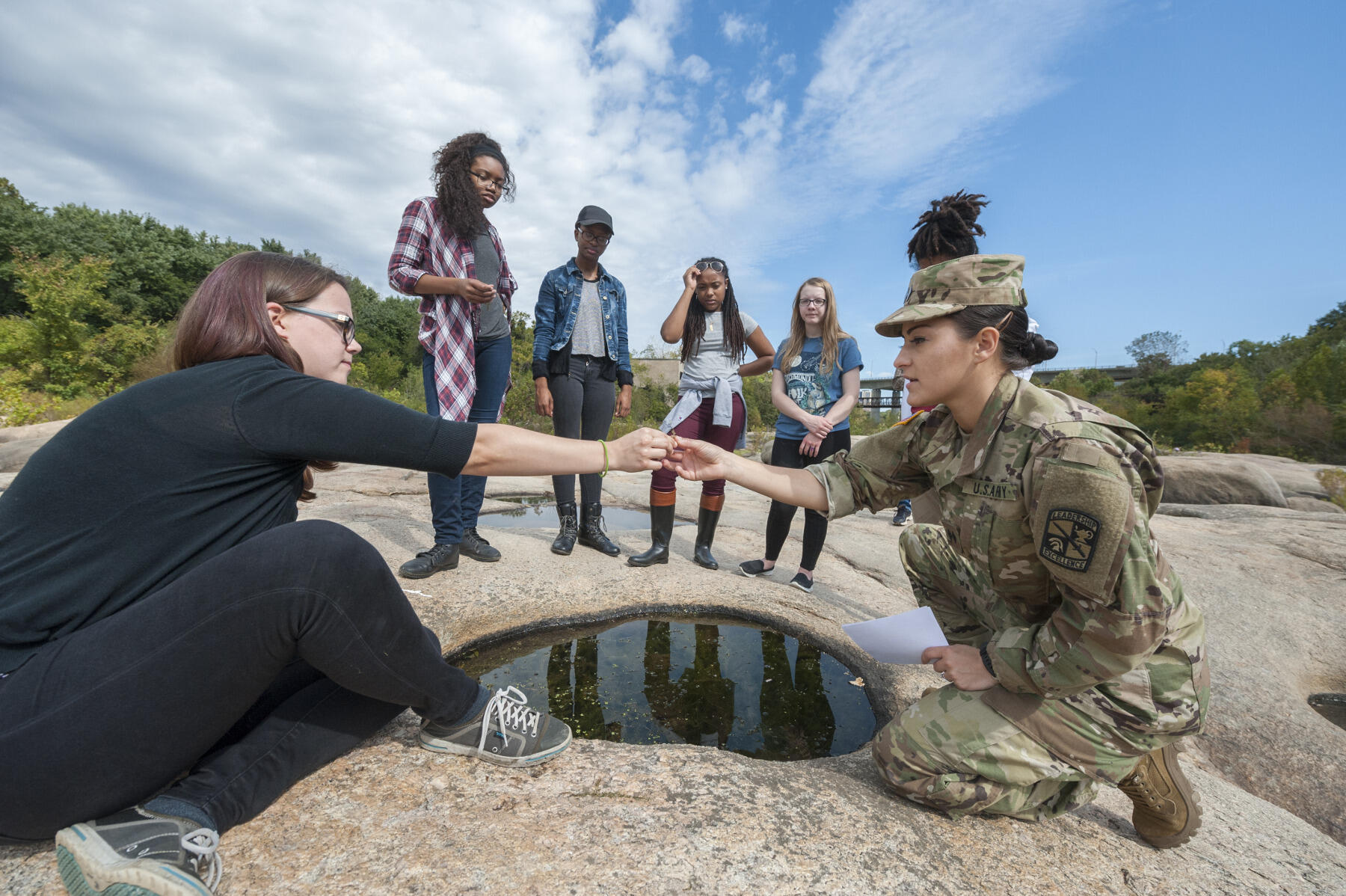 Tiffani Louque, at right.
<br>Photo by Tom Kojcsich, University Marketing