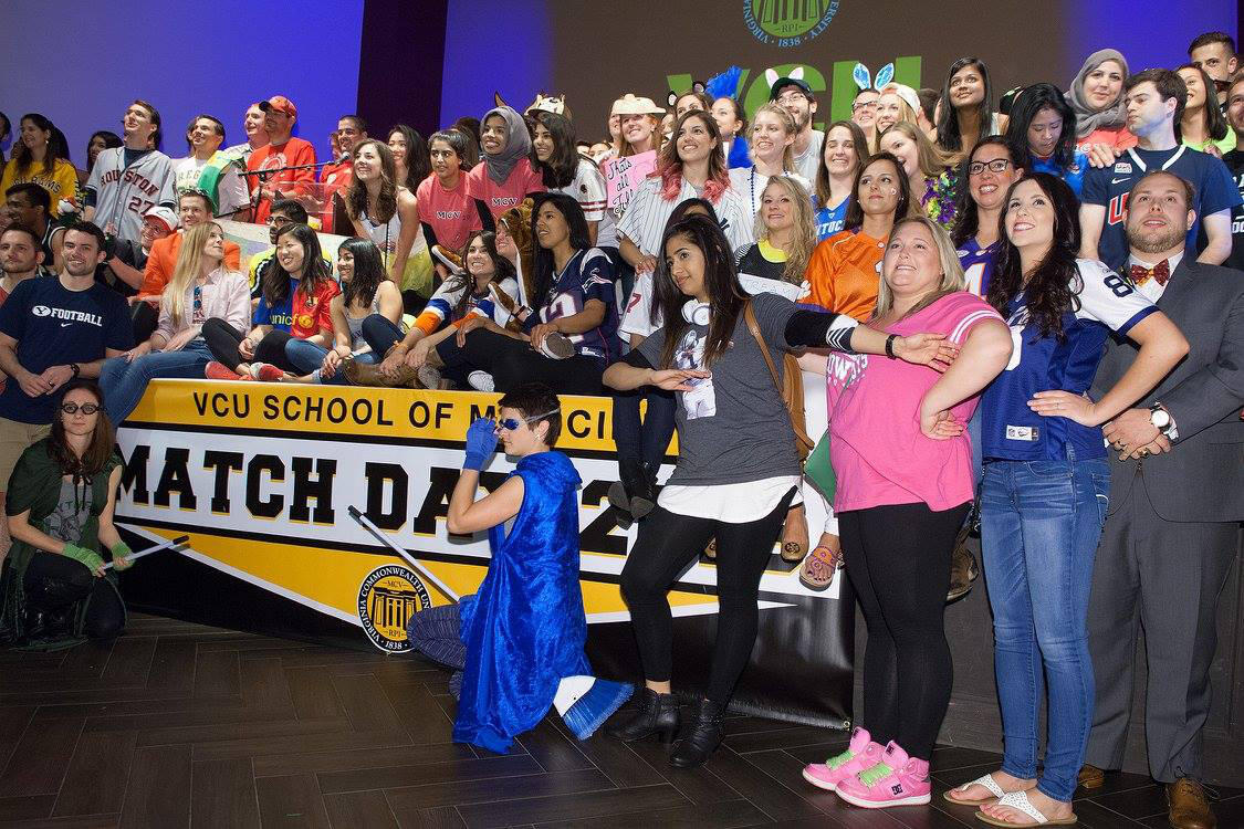 Students in the VCU School of Medicine class of 2016 learned where they would match for residency training on Friday. The residency match this year was the largest on record.