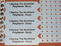 Bracelets like this will be made available to individuals who do not wish to participate in the proposed yearlong study.

Photo by Michael Ford, University News Services