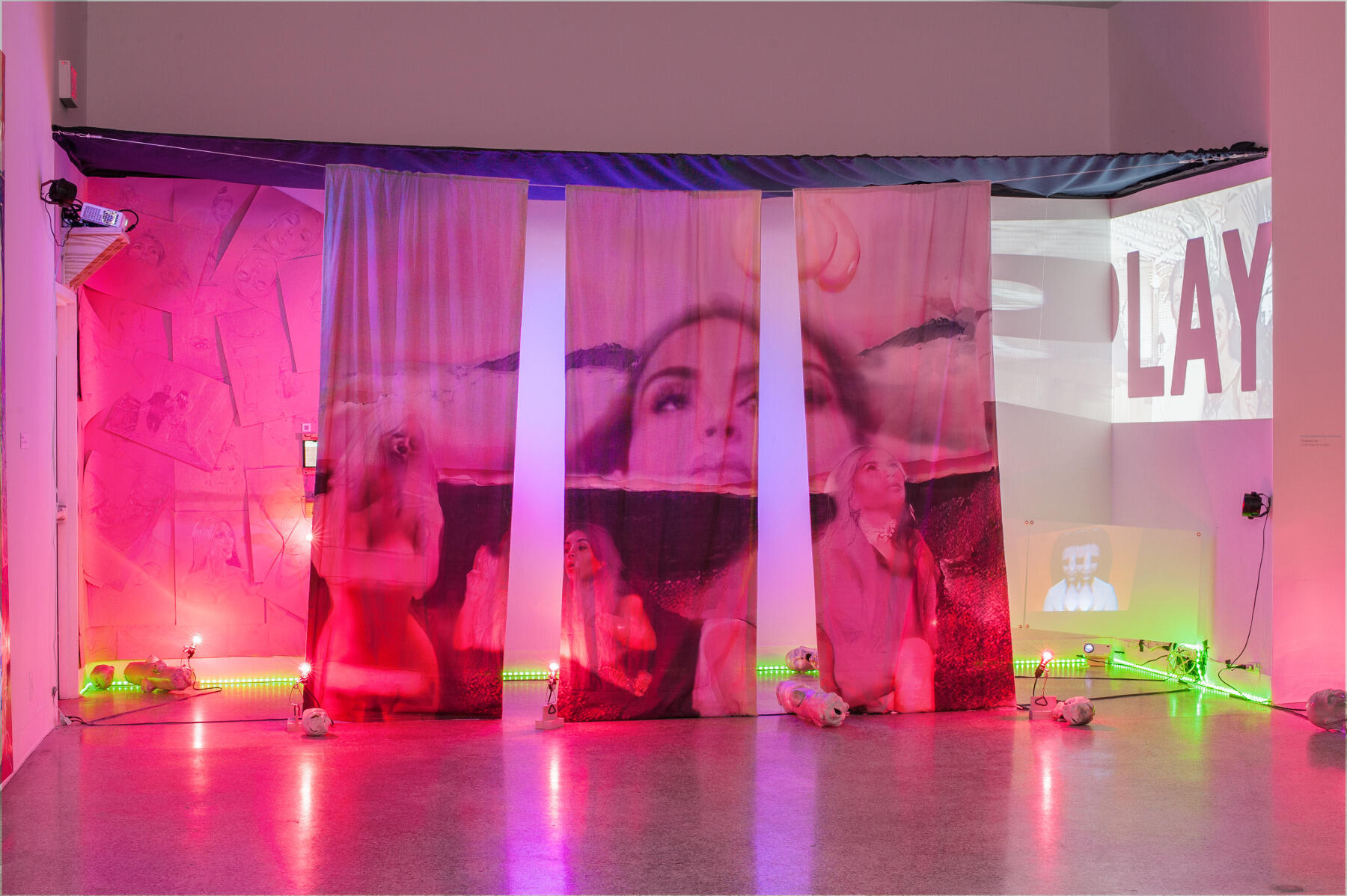 Chelsea Lee's work on display at the 2017 MFA exhibition.