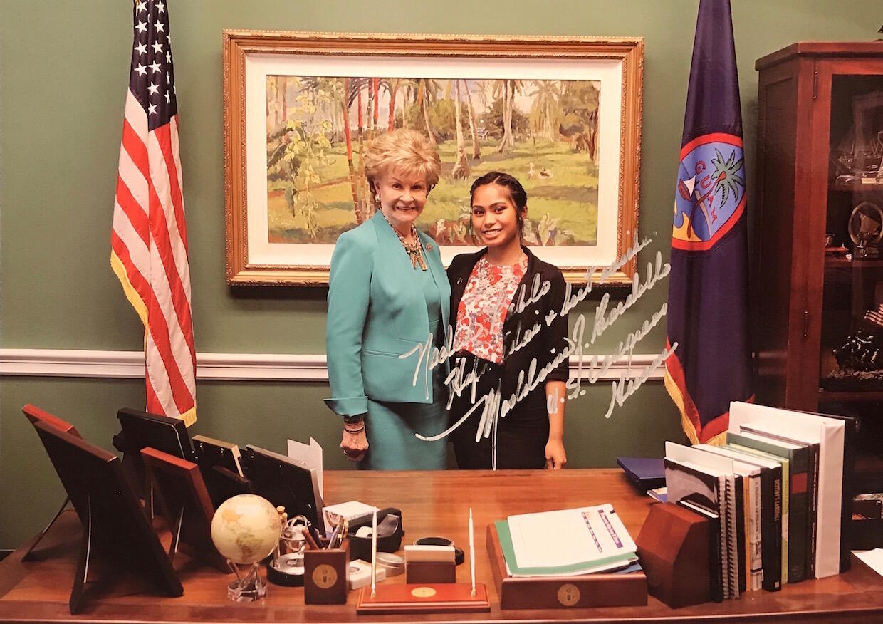 Nadia Pablo and Rep. Madeleine Bordallo