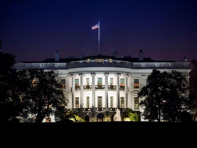 White House at night.