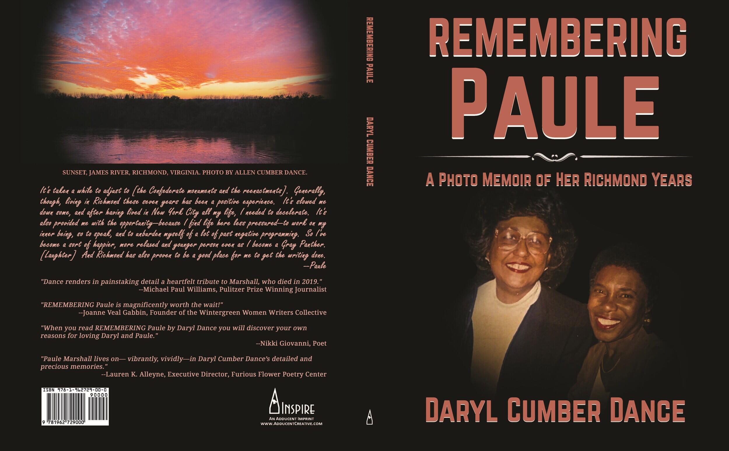 A photo of the front and back of the book \"Remembering Paule: A Photo Memori of Her Richmond Years.\" 