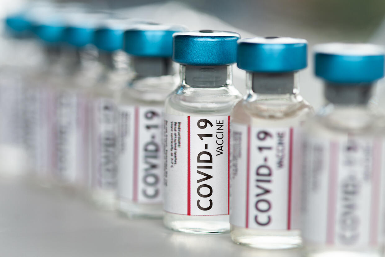 Vials of COVID-19 vaccine.