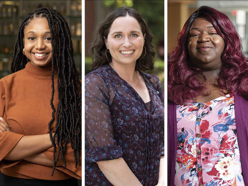 From left: Sarah Henderson, Amelie Rives and Shauntelle Hammonds