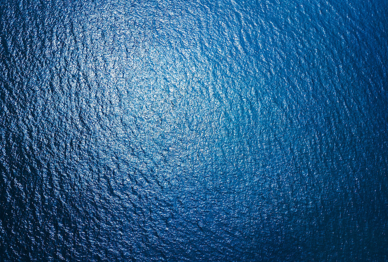 Photo of blue water.