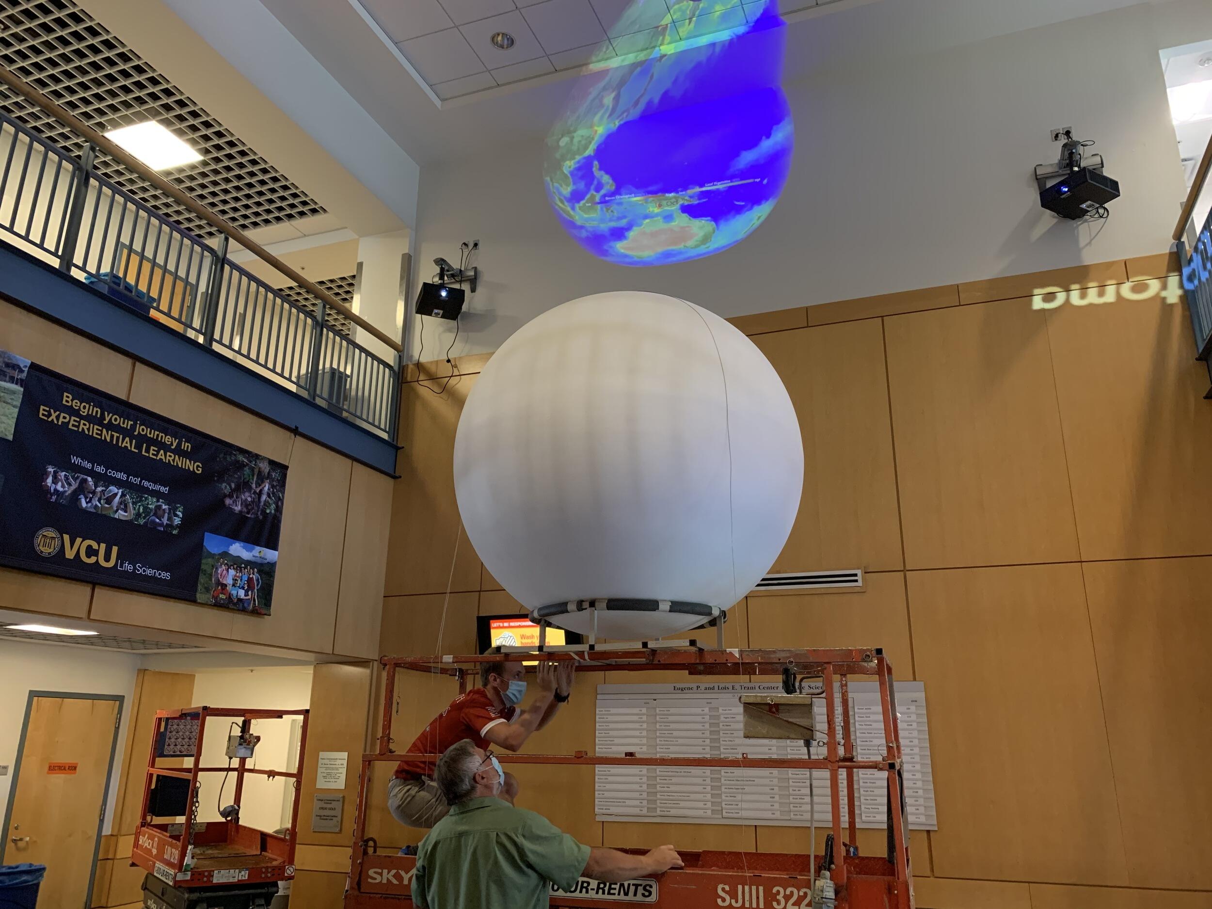Science On a Sphere in the Trani Center foyer