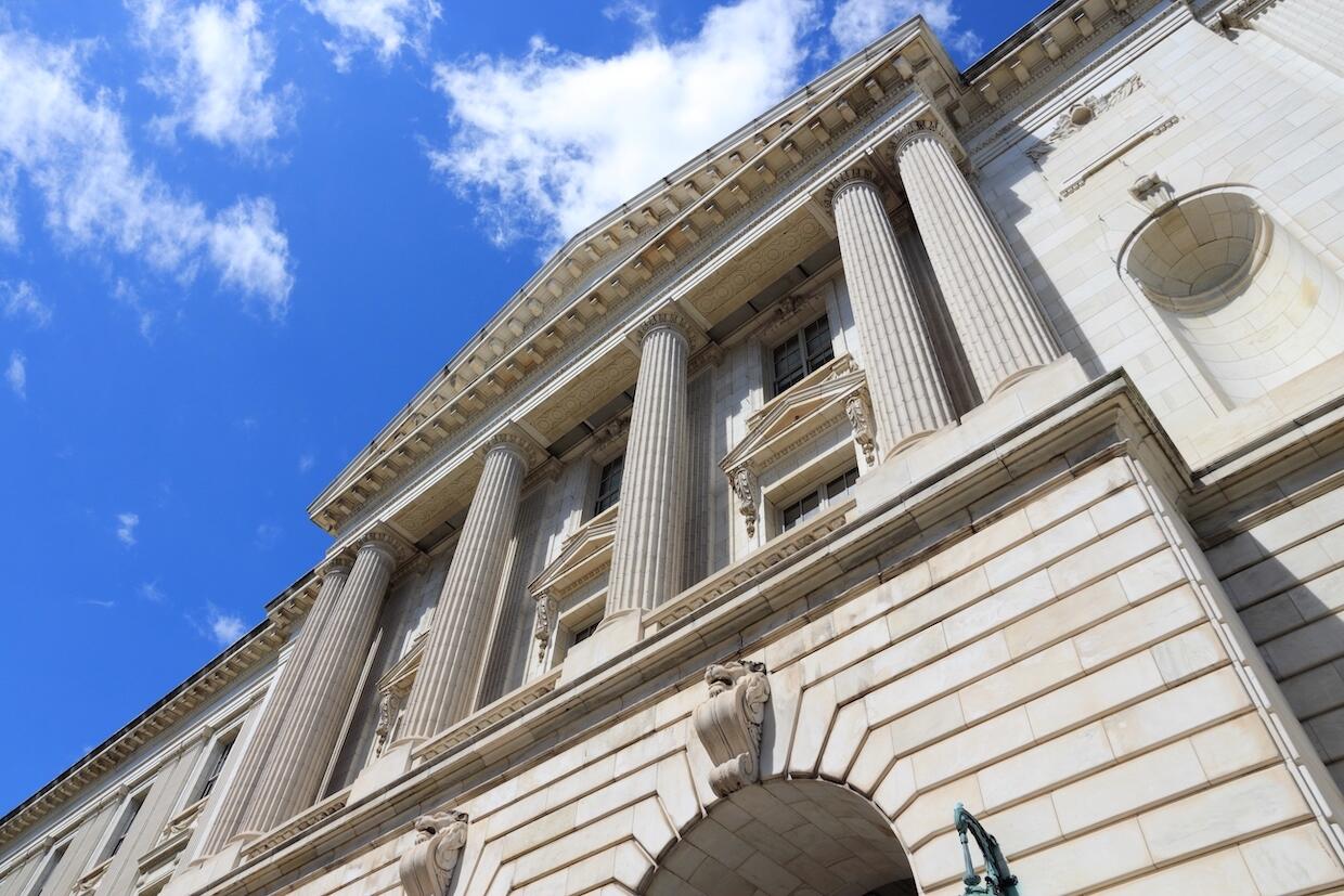Exterior view of the Russell Building at the U.S. Senate.