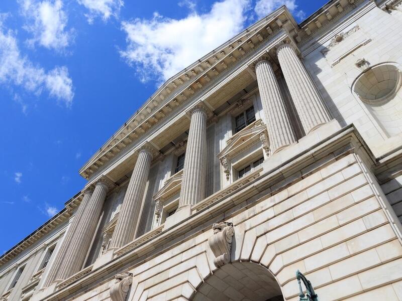 Exterior view of the Russell Building at the U.S. Senate.
