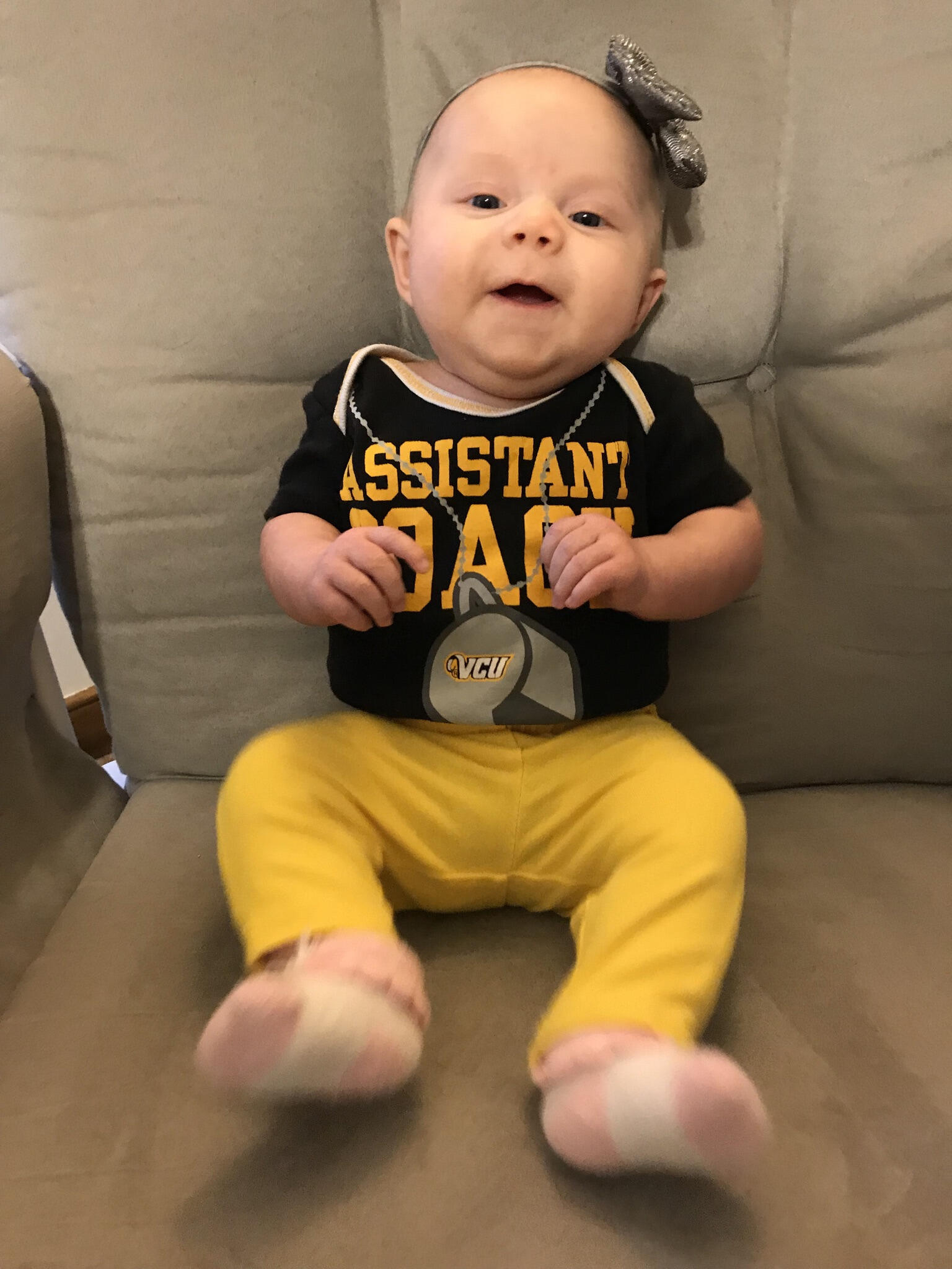 Katy McClure wears her VCU gear on game day. Photo courtesy Kristen McClure.